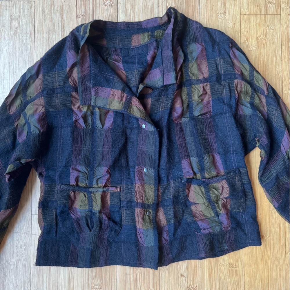 Babette SF Plaid Women's Jacket and Skirt Set XS - Picture 4 of 5